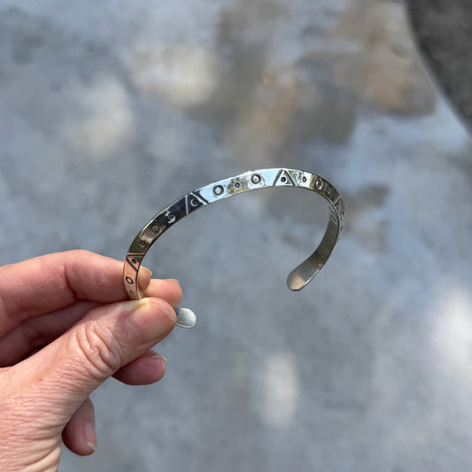 Stargate Cuff | Large Silver Triangle Bracelet