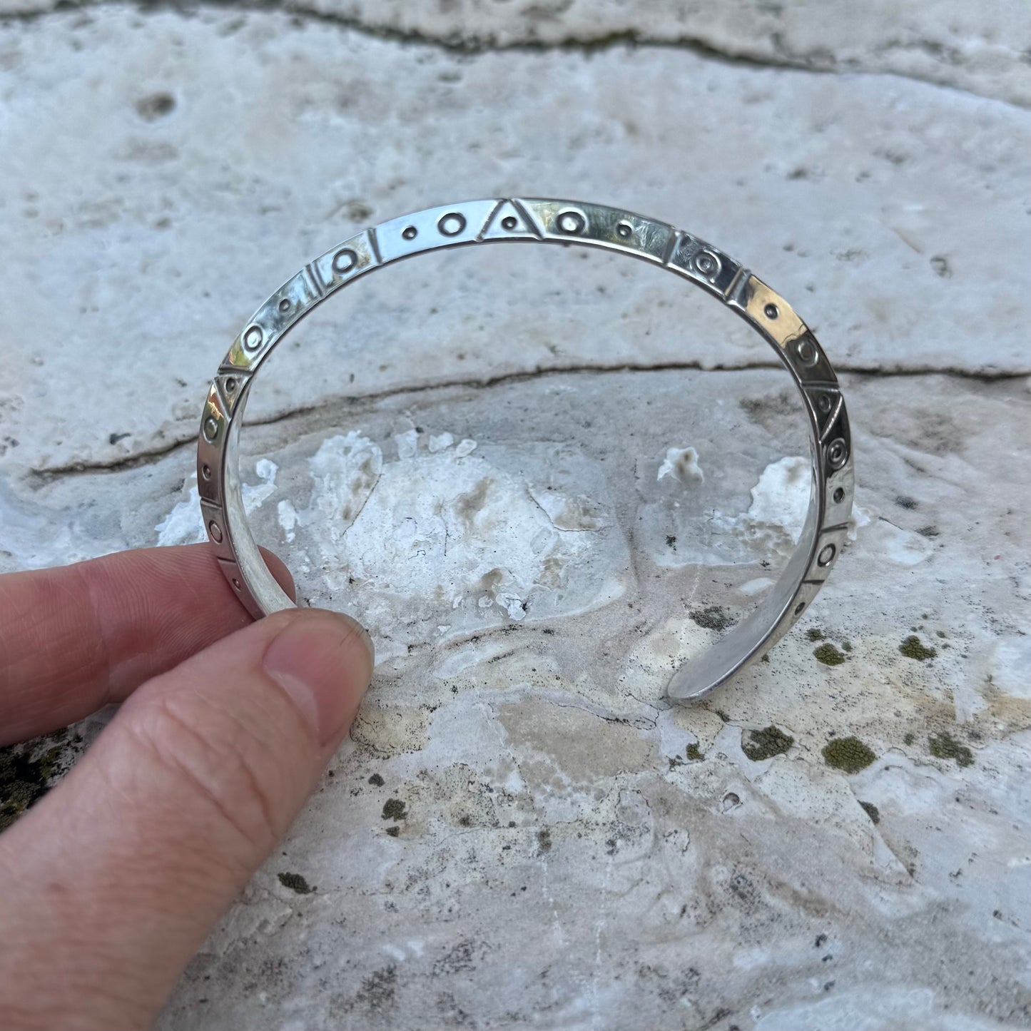 Stargate Cuff | Medium Silver Triangle Bracelet