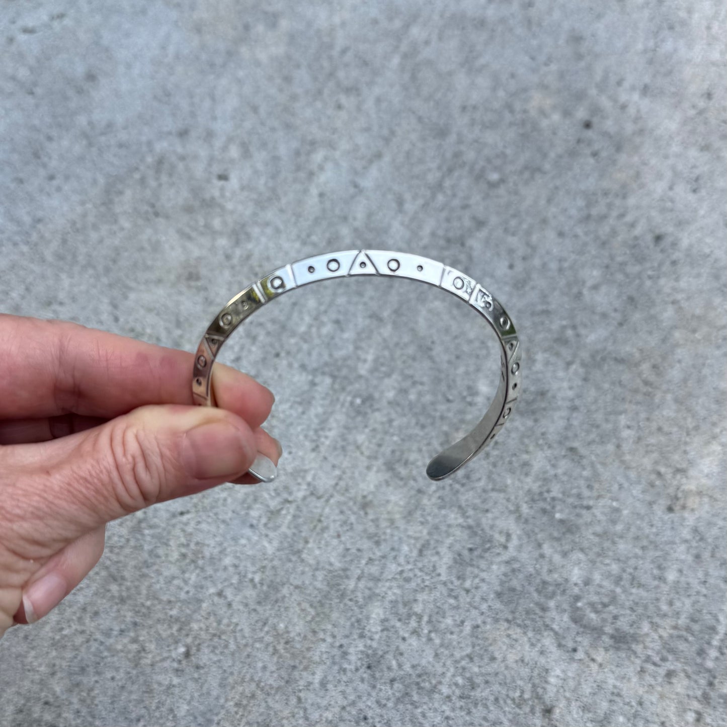 Stargate Cuff | Medium Silver Triangle Bracelet