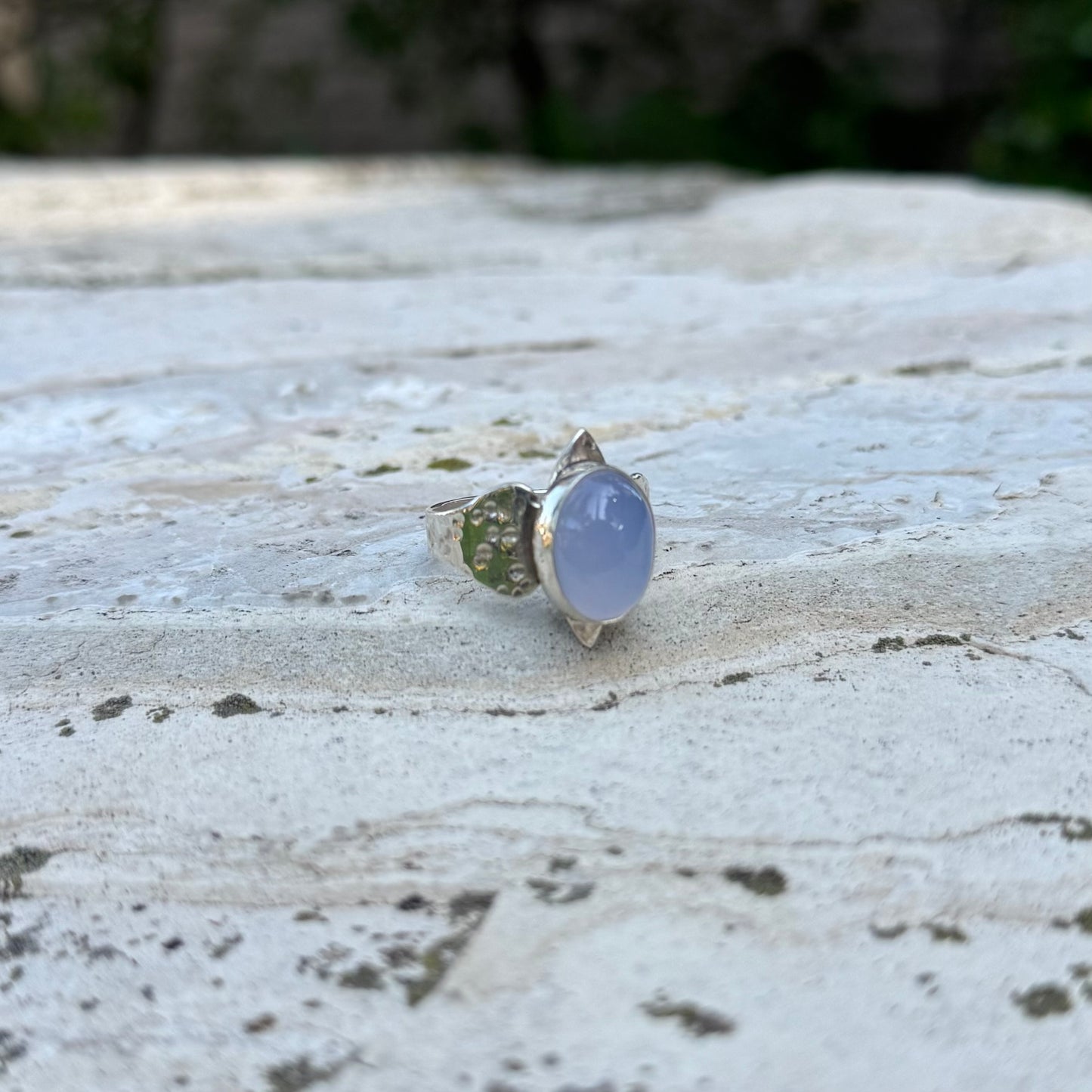 Inanna Ring | Blue Chalcedony SIZE: 10.5
