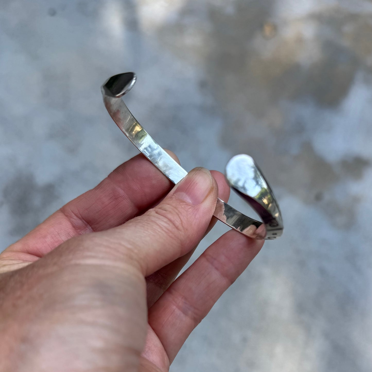 Stargate Cuff | Medium Silver Triangle Bracelet