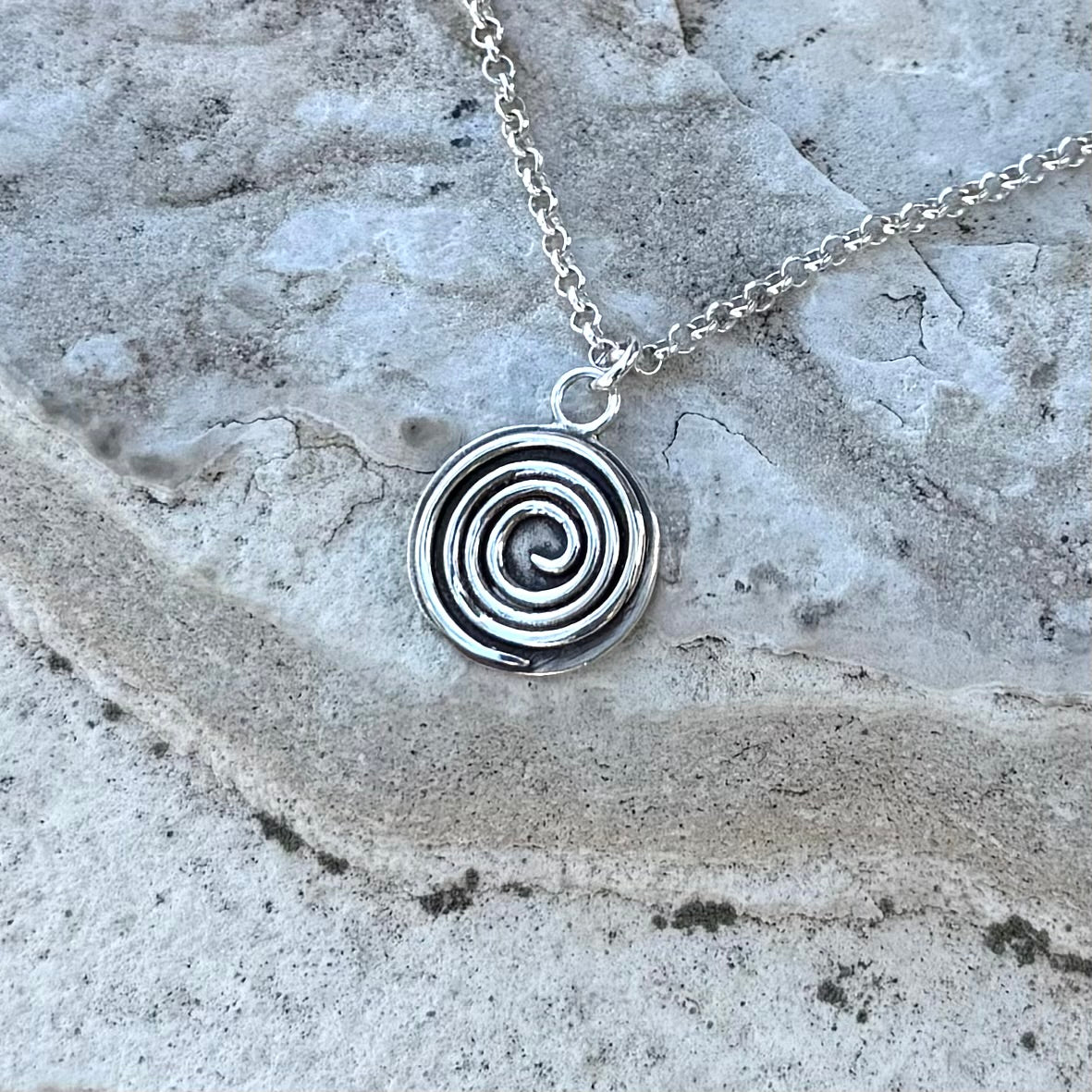 Sacred Spiral | Sterling Silver Necklace