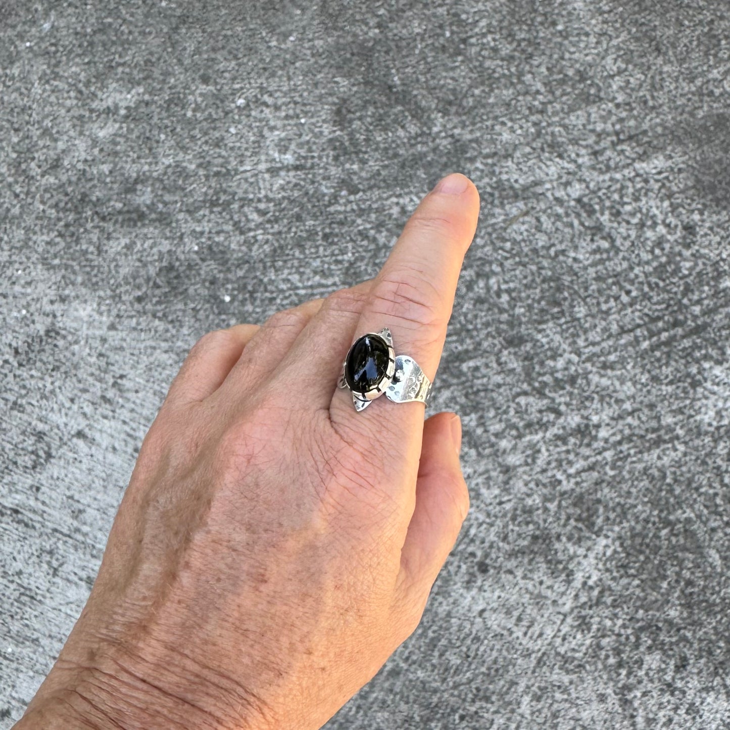 Diopside “Black Star” | Inanna Ring Size 9.5