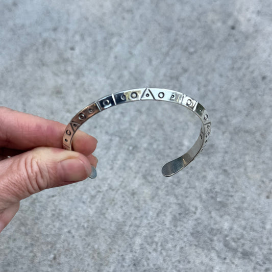 Stargate Cuff | Medium Silver Triangle Bracelet