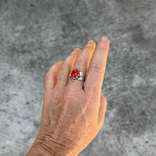 Orange Carnelian | Inanna Ring Size 8.75