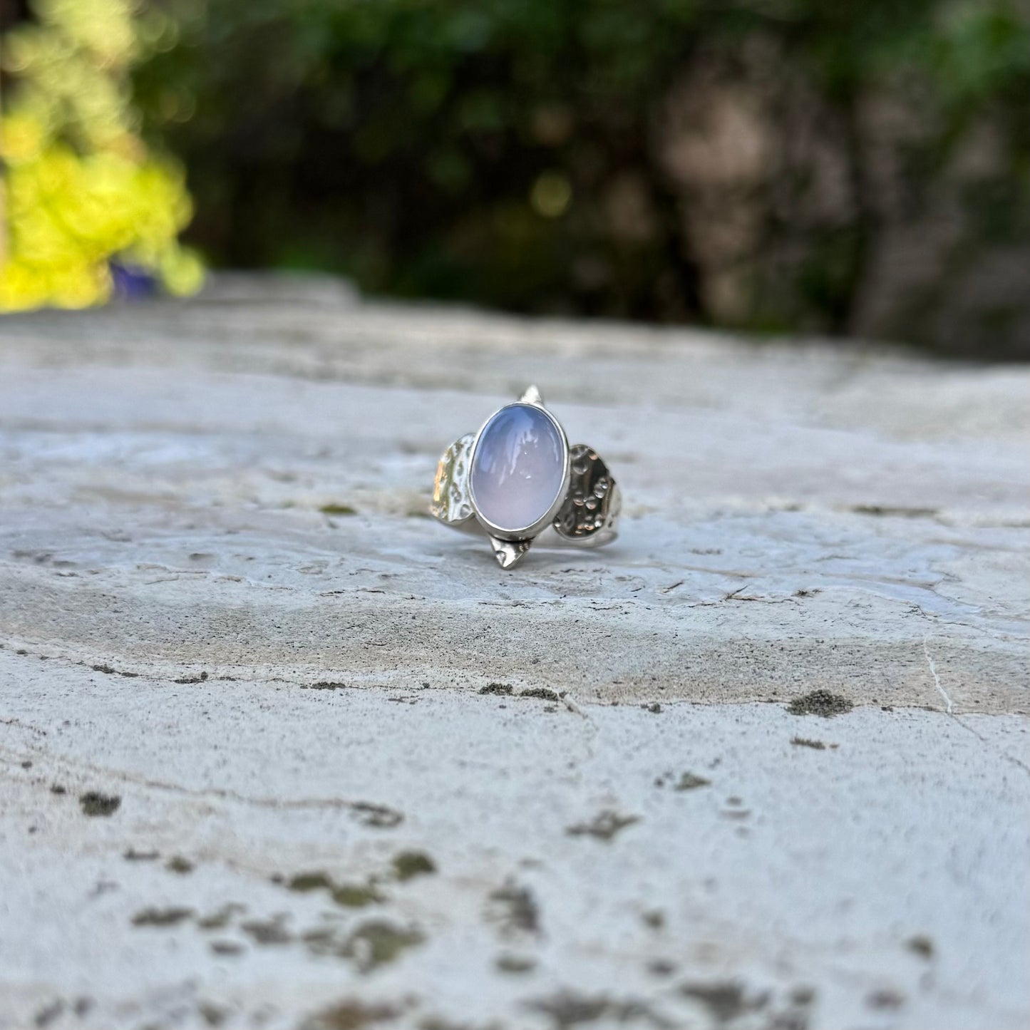 Inanna Ring | Blue Chalcedony SIZE: 10.5