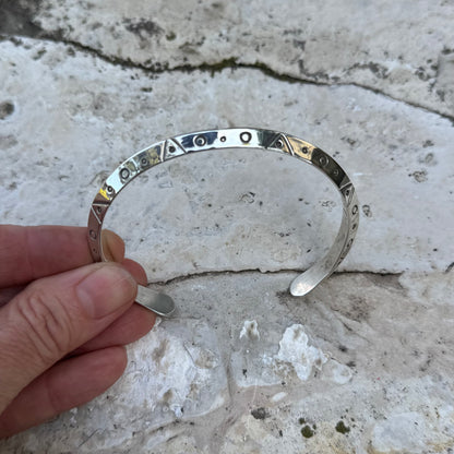 Stargate Cuff | Large Silver Triangle Bracelet