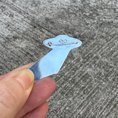 Flying Saucer with Beam | UFO Pin