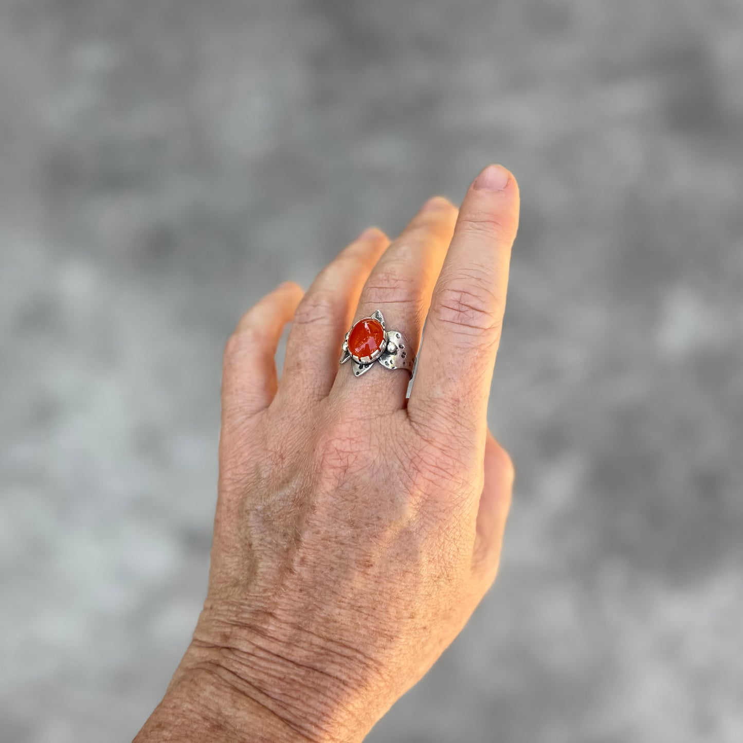 Orange Carnelian | Inanna Ring Size 8.75