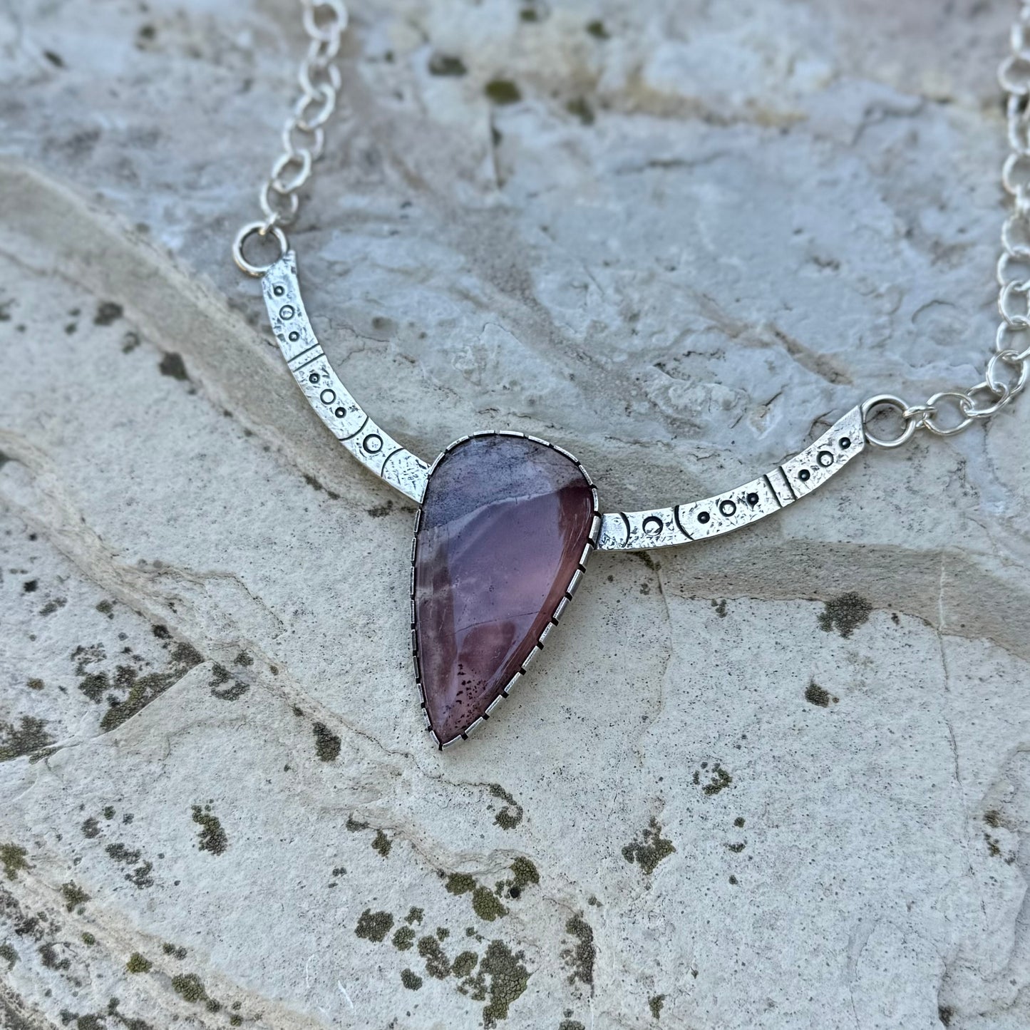Stargate Priestess Necklace | Silver Sci-fi Jasper