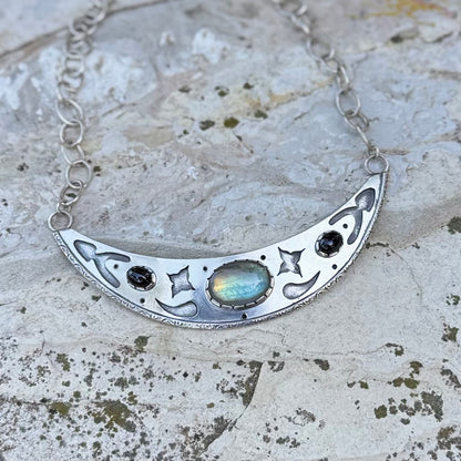 Labradorite Garnet | Cosmic Priestess Necklace