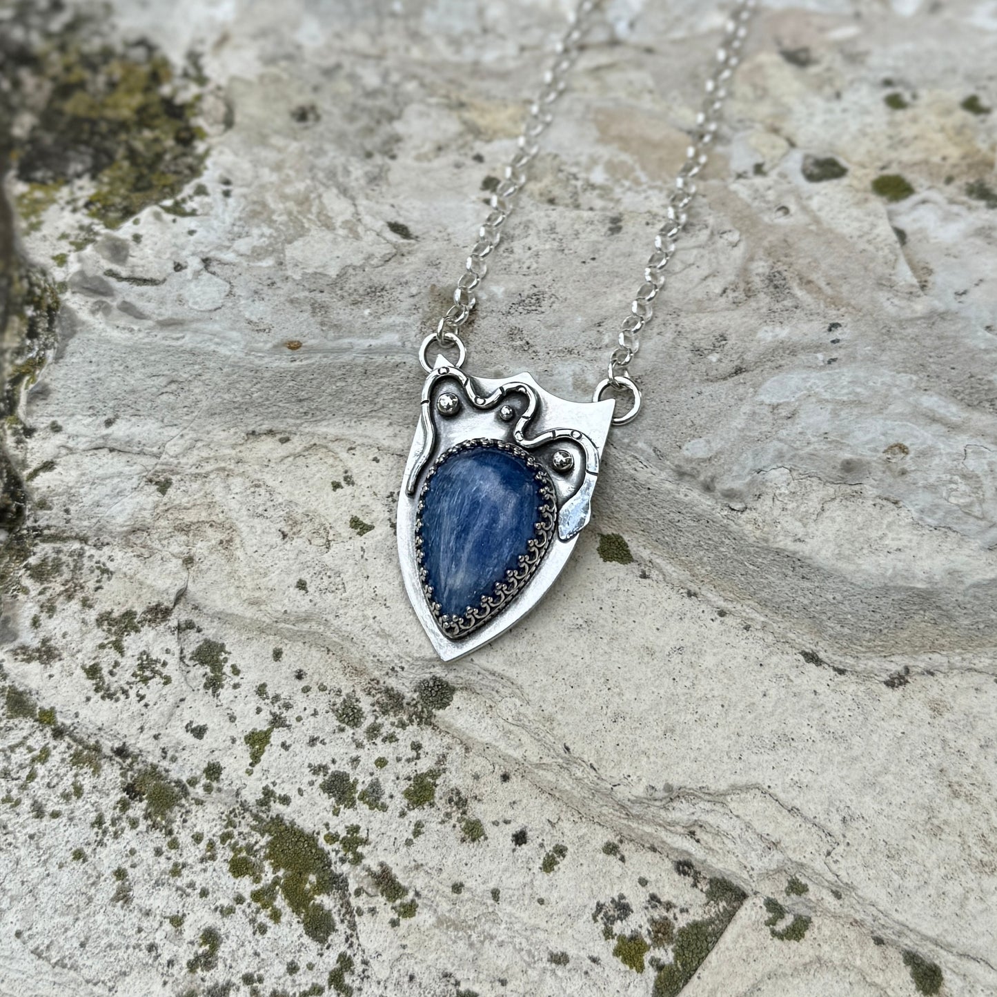 Serpent Shield Necklace ⋮ Kyanite