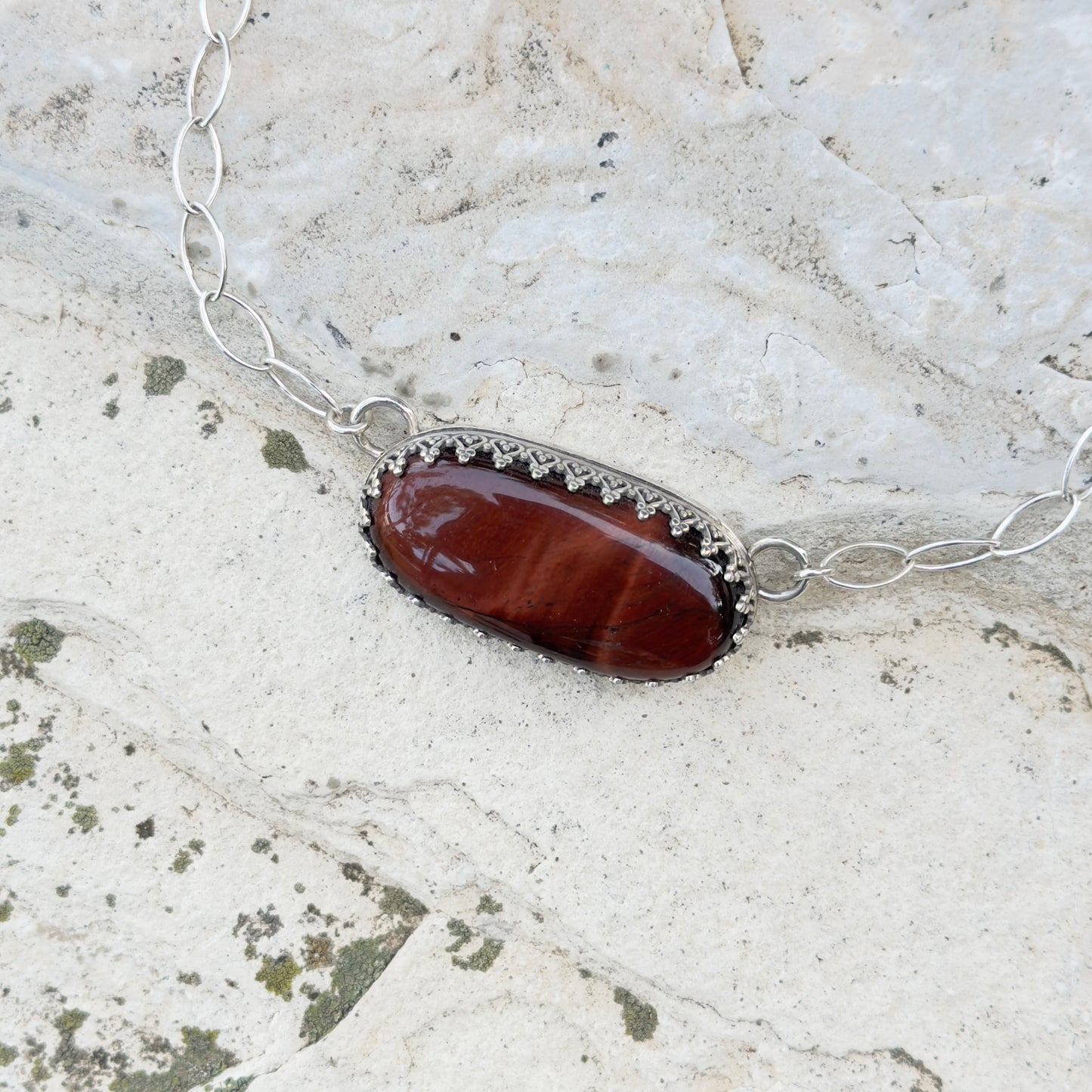 Red Tiger’s Eye Choker Necklace