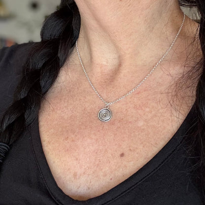 Sacred Spiral | Sterling Silver Necklace