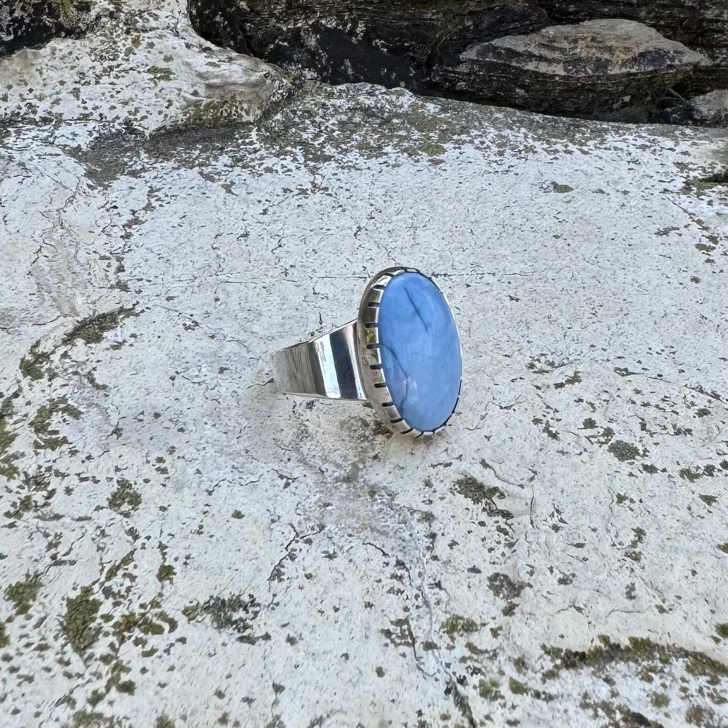 Peruvian Blue Opal Ring ⋮ Size 12