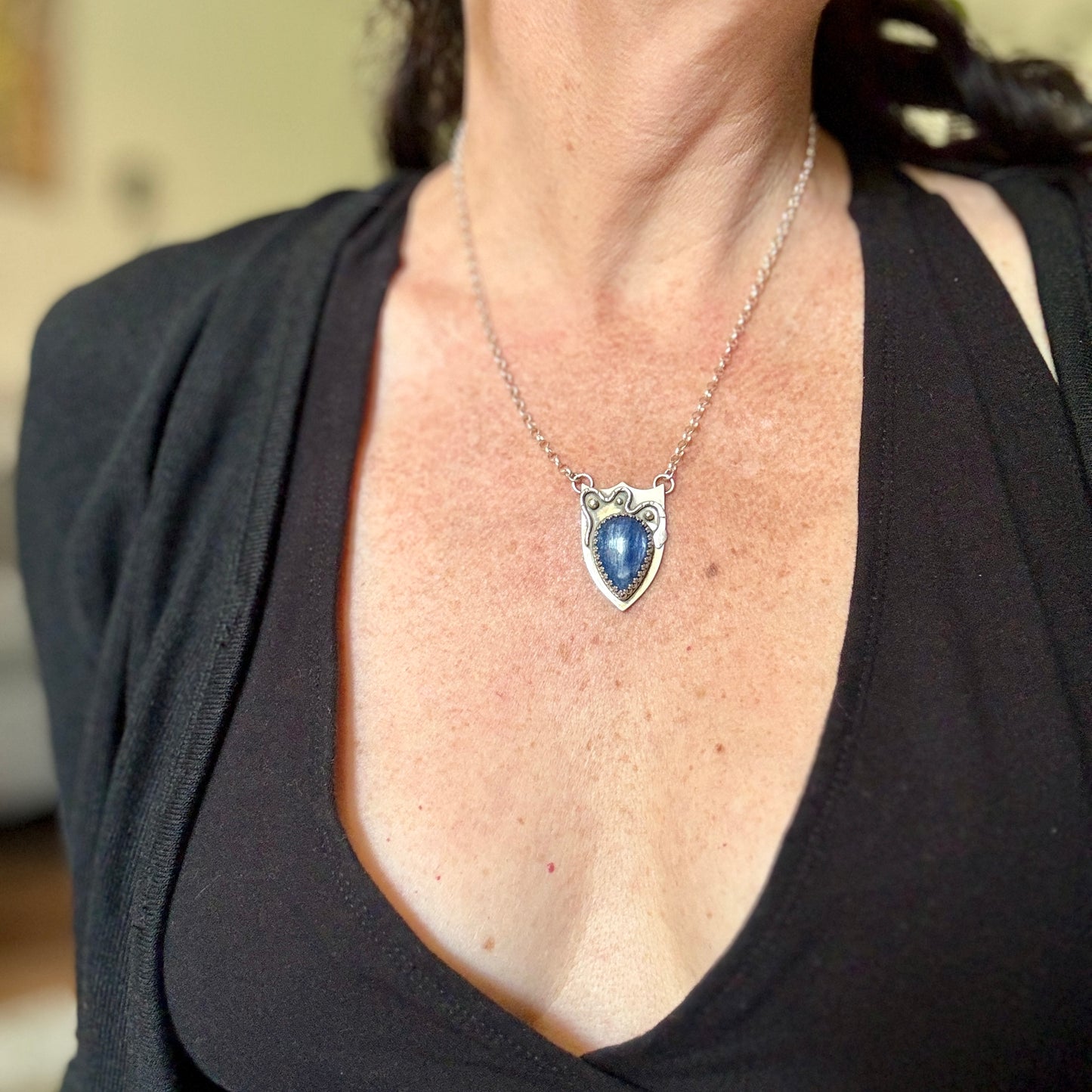 Serpent Shield Necklace ⋮ Kyanite