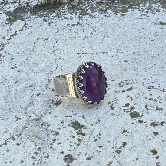 Amethyst Sterling Silver Ring ⋮ Size 11.5