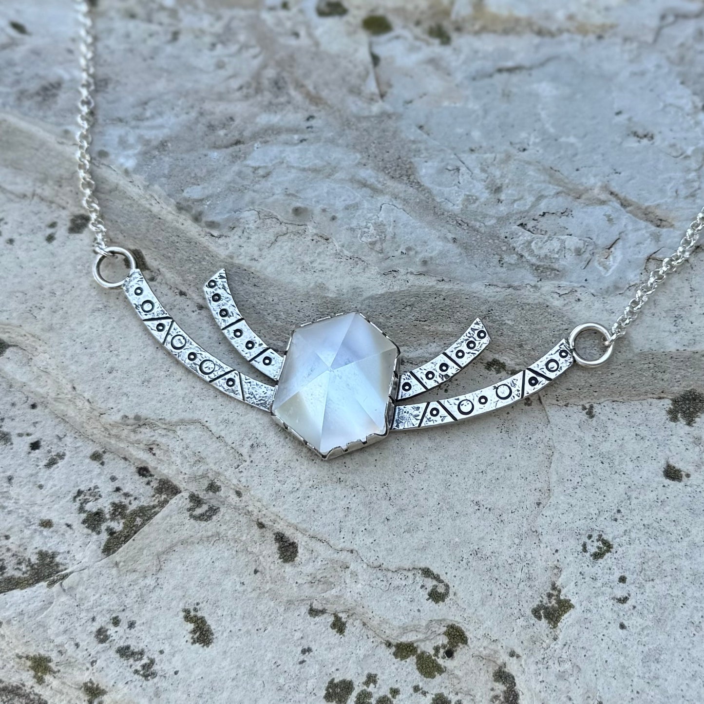 Stargate Priestess Necklace | Crystal Quartz Hexagon