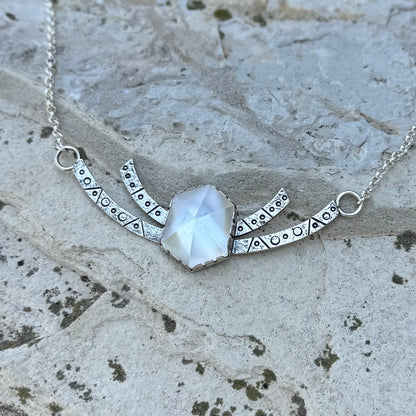 Stargate Priestess Necklace | Crystal Quartz Hexagon