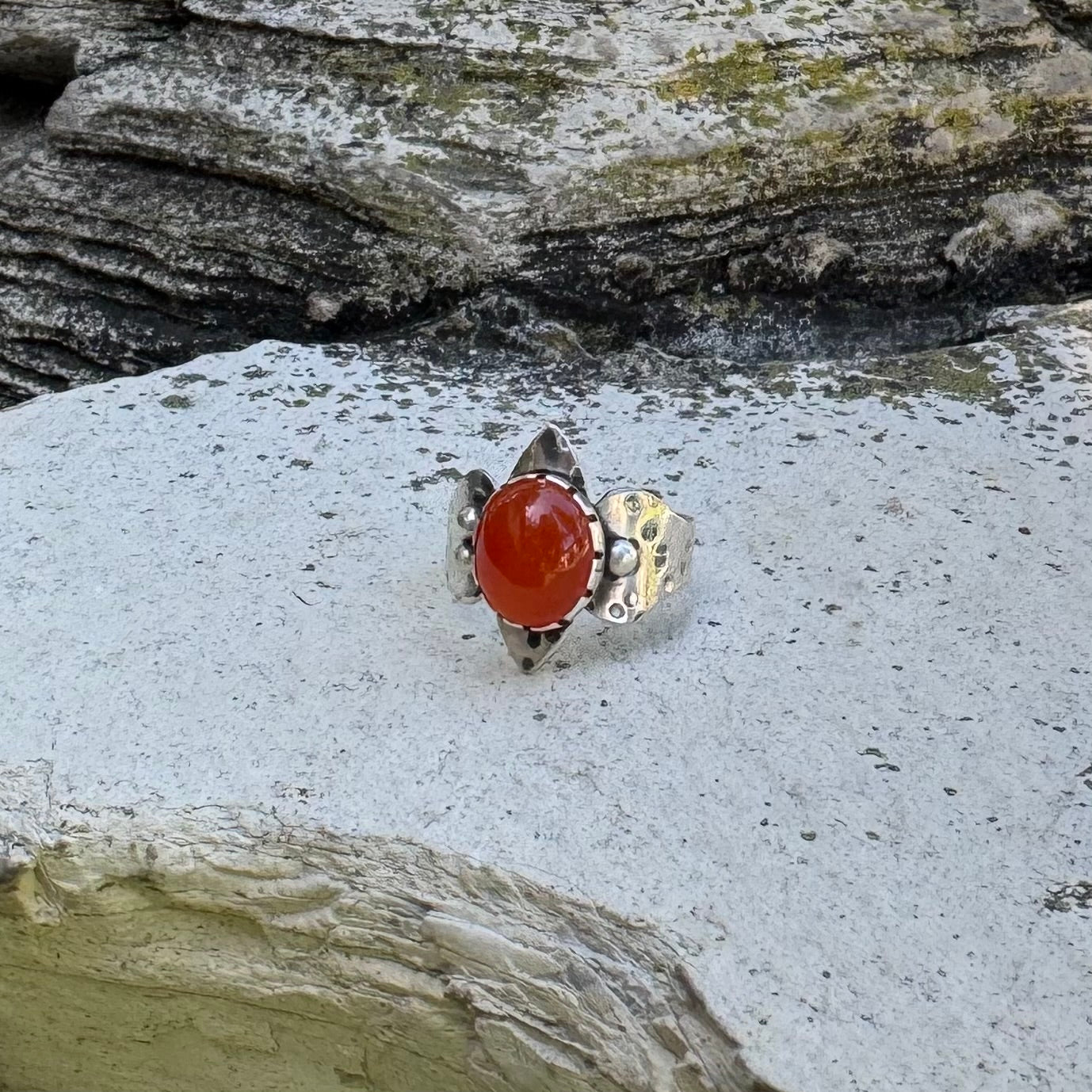 Orange Carnelian | Inanna Ring Size 8.75