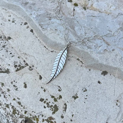 Fae Leaf Necklace | Vertical