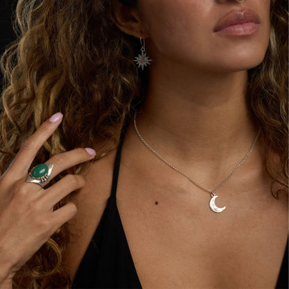 Crescent Moon Necklace | Bronze