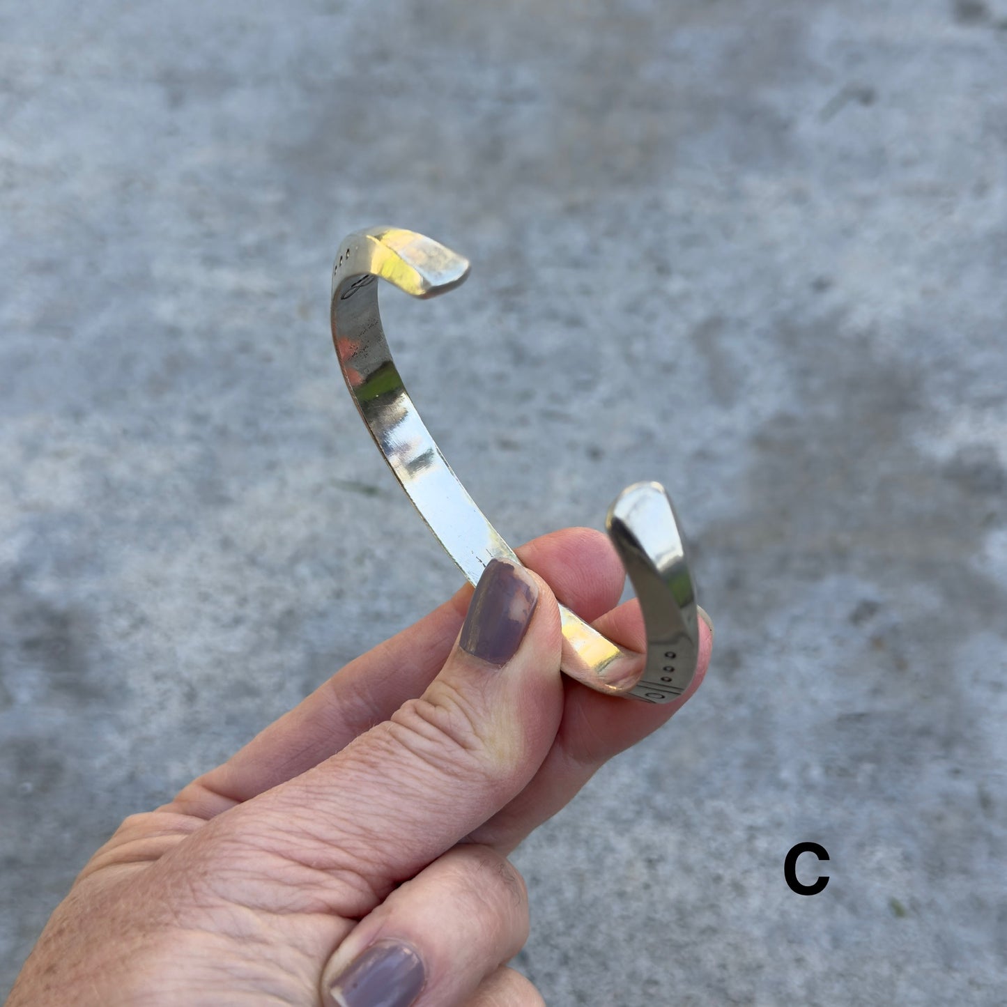 Stargate Cuff | Silver Triangle Bracelet with Symbols