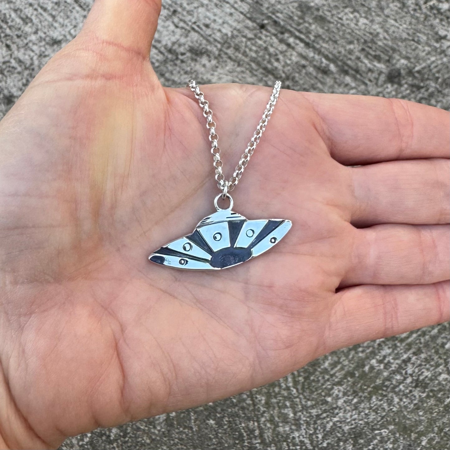 Flying Saucer|  UFO Necklace