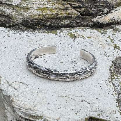 Elven Cuff Bracelet | Thick Sterling Silver Ethereal Bracelet