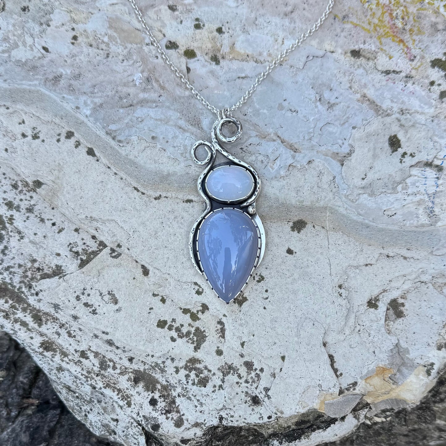 Blue Chalcedony Opalite | Lilith Necklace
