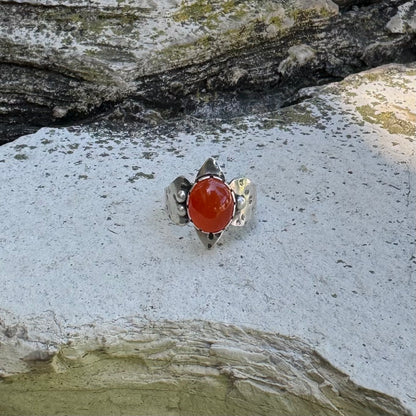 Orange Carnelian | Inanna Ring Size 8.75