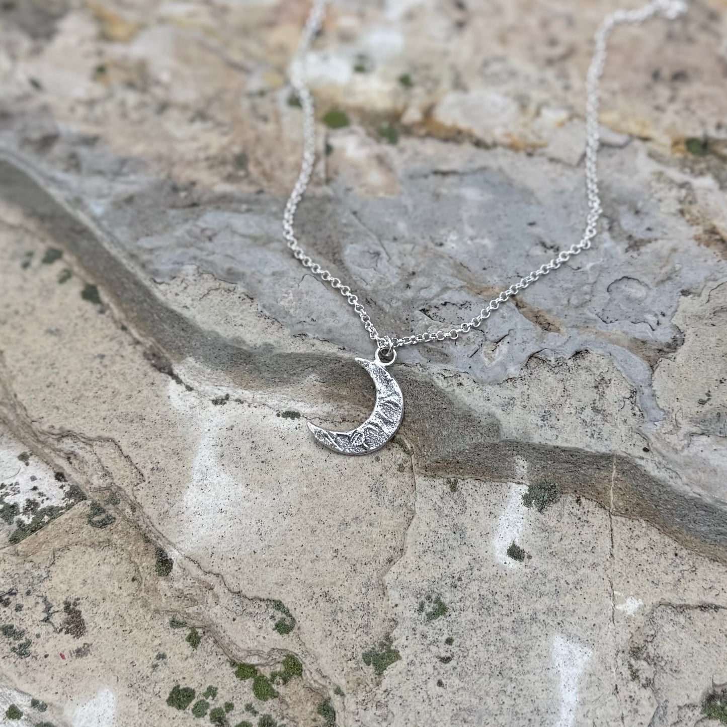 Limited Edition Cratered | Crescent Moon Necklace