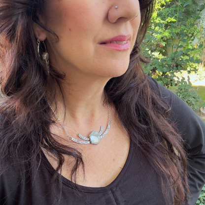 Stargate Priestess Necklace | Crystal Quartz Hexagon