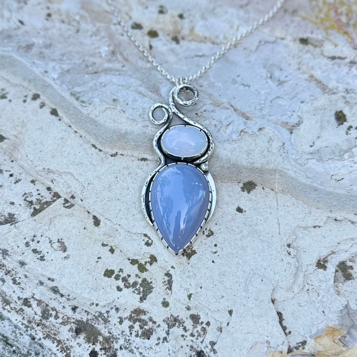 Blue Chalcedony Opalite | Lilith Necklace