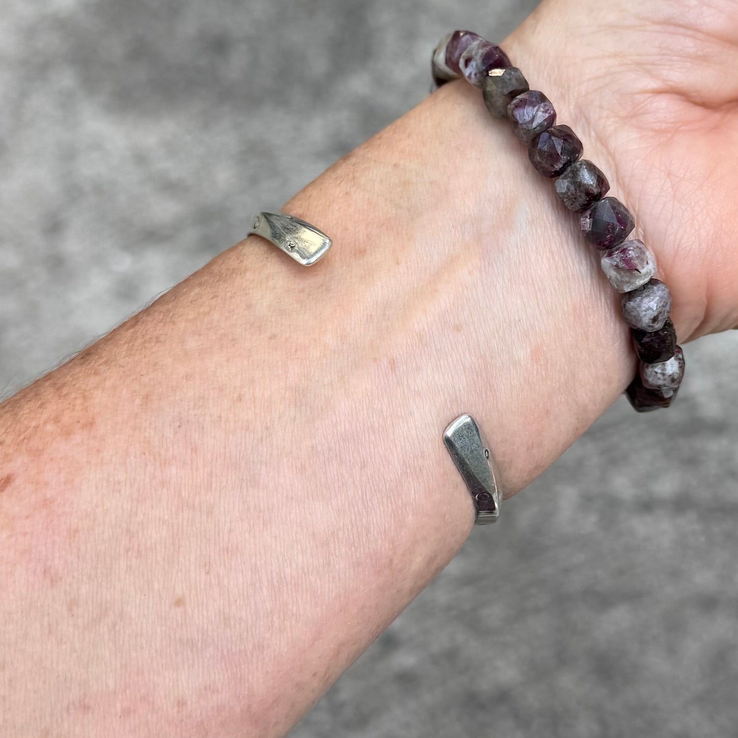 Stargate Cuff | Small Silver Triangle Bracelet
