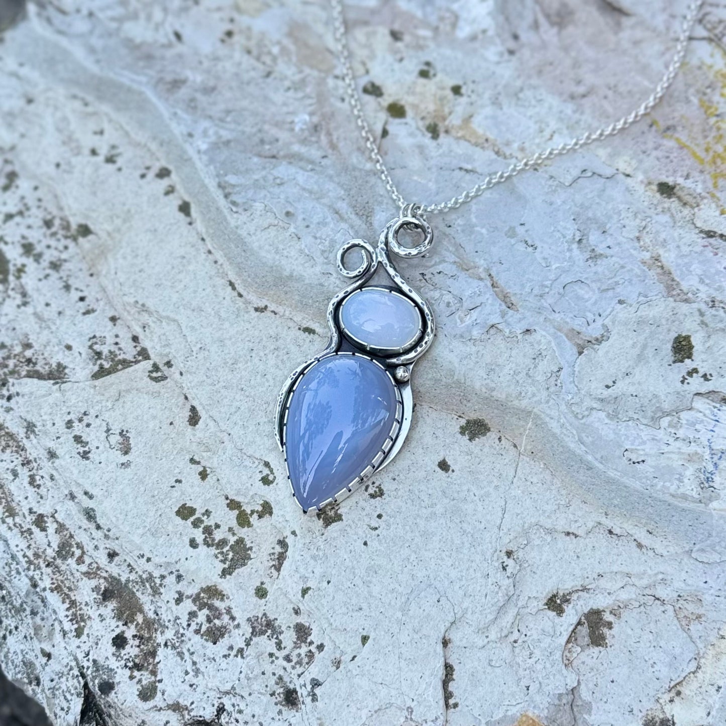 Blue Chalcedony Opalite | Lilith Necklace