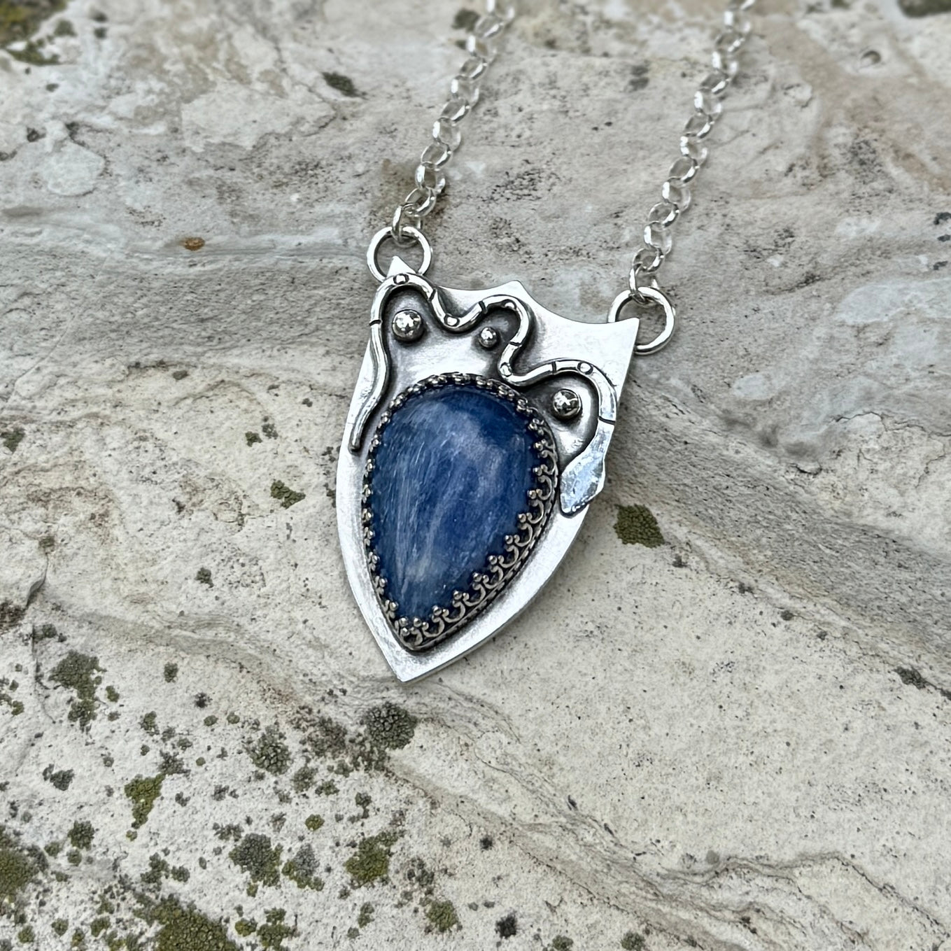 Serpent Shield Necklace ⋮ Kyanite