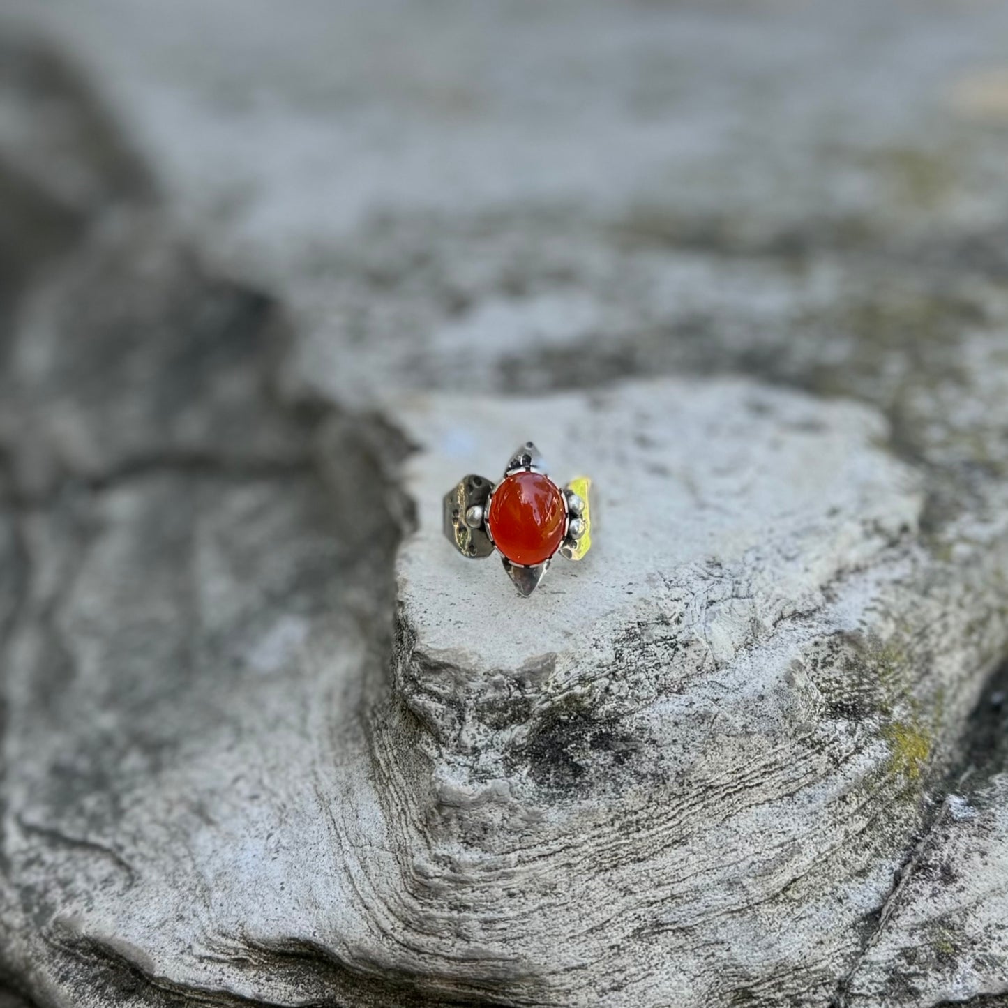 Orange Carnelian | Inanna Ring Size 8.75