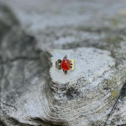 Orange Carnelian | Inanna Ring Size 8.75