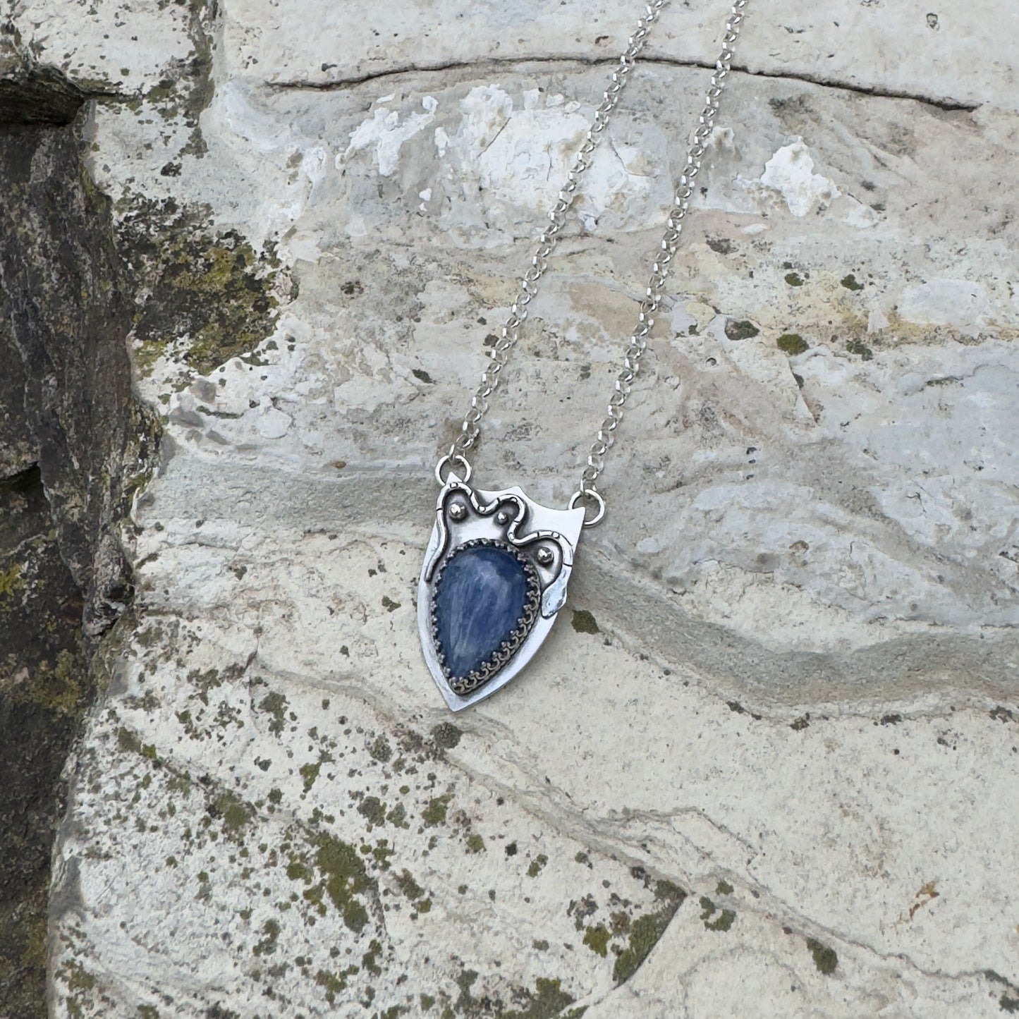 Serpent Shield Necklace ⋮ Kyanite