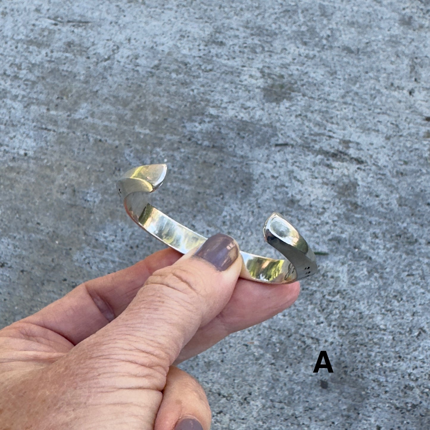 Stargate Cuff | Silver Triangle Bracelet with Symbols