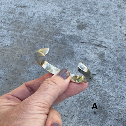 Stargate Cuff | Silver Triangle Bracelet with Symbols