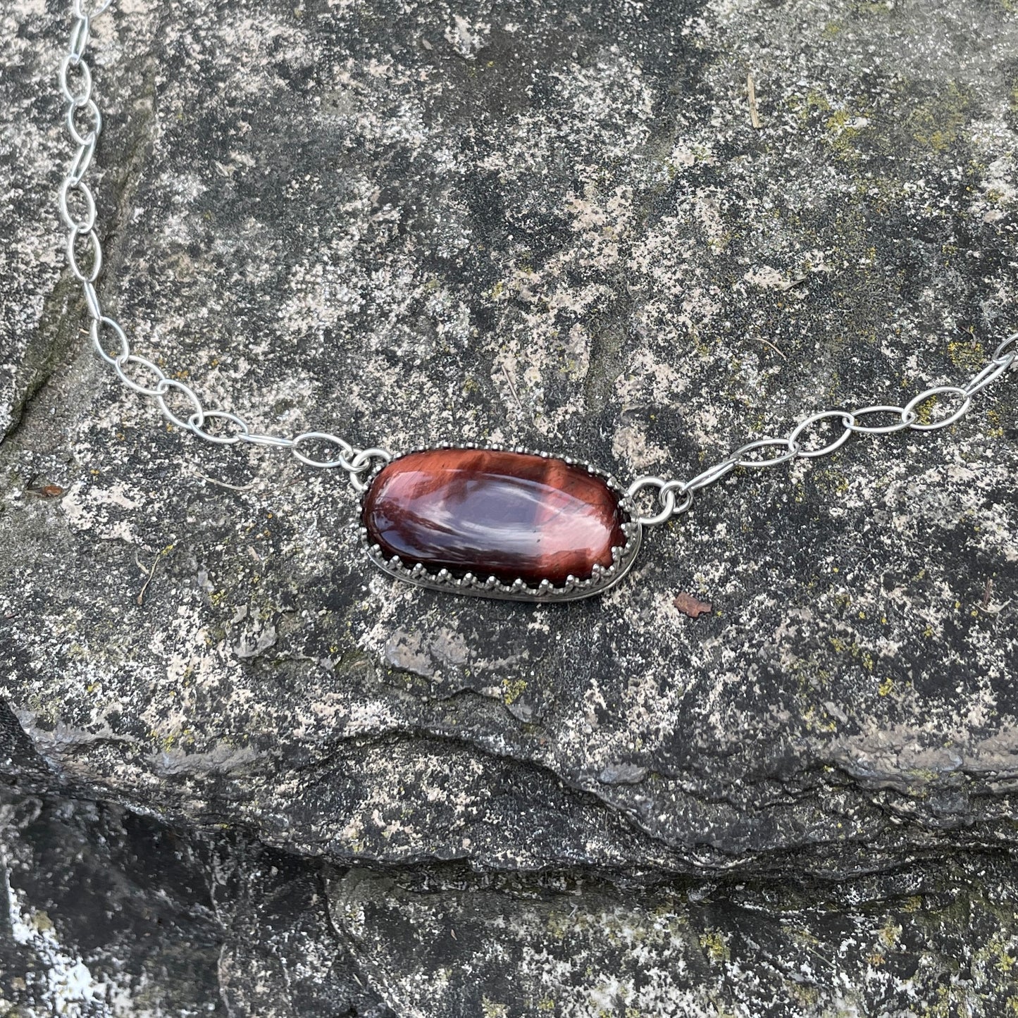 Red Tiger’s Eye Choker Necklace