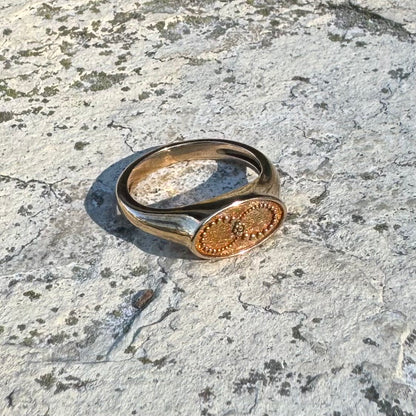 Infinity Signet Ring | Bronze