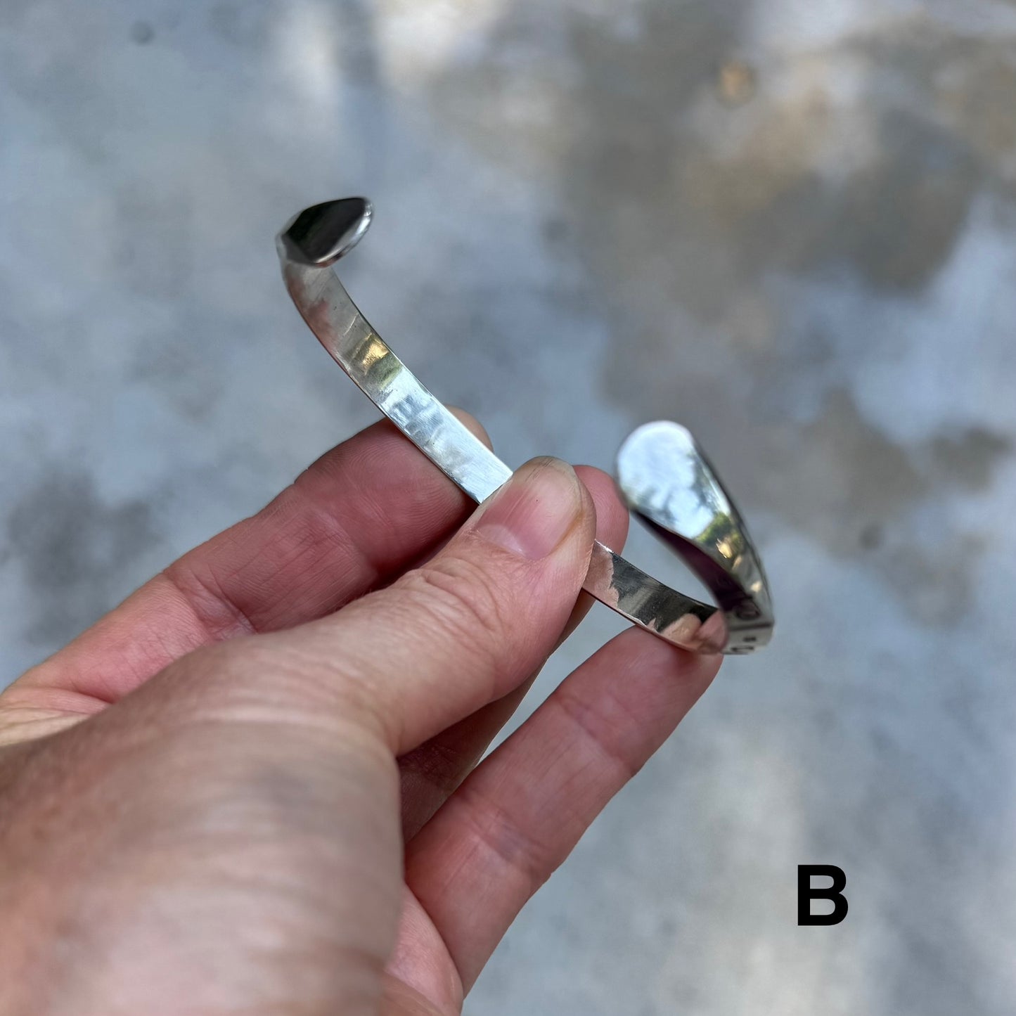 Stargate Cuff | Silver Triangle Bracelet with Symbols