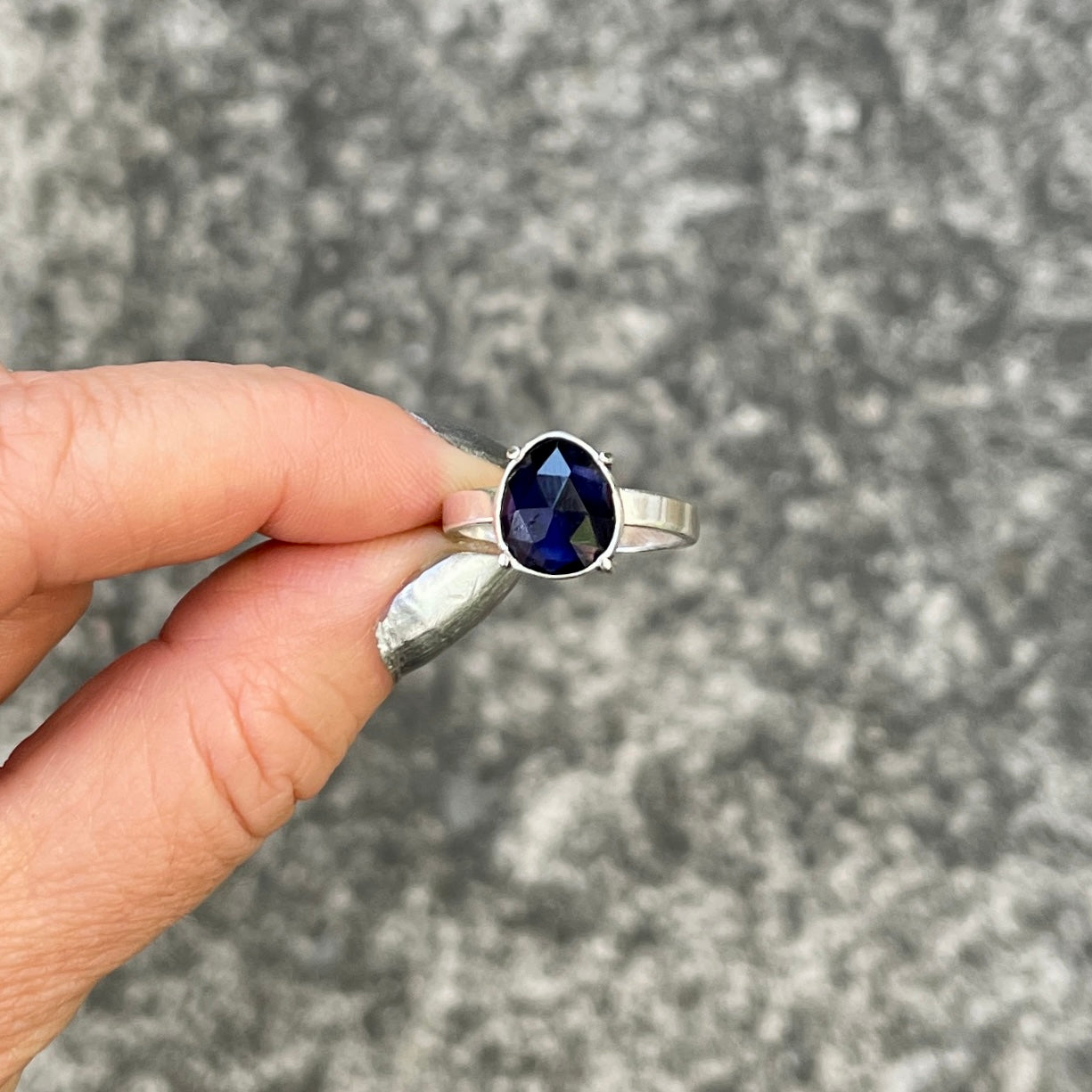 Iolite Rose Cut Ring ⋮ Size 8