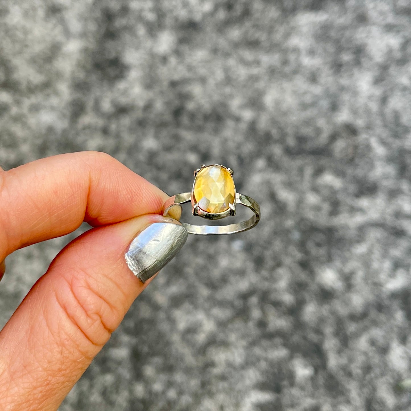 Citrine Rose Cut Ring ⋮ Size 9