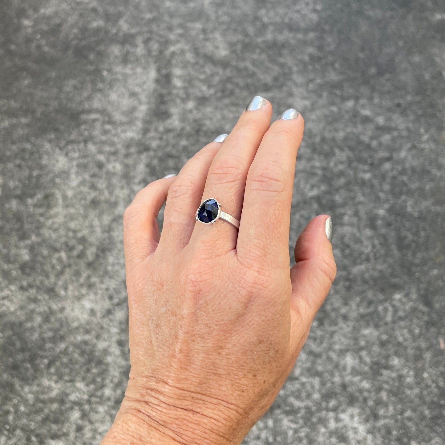 Iolite Rose Cut Ring ⋮ Size 8