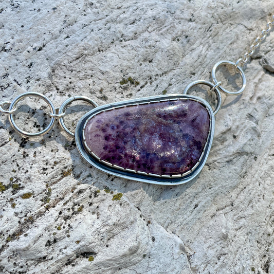 Lepidolite Trinal Necklace