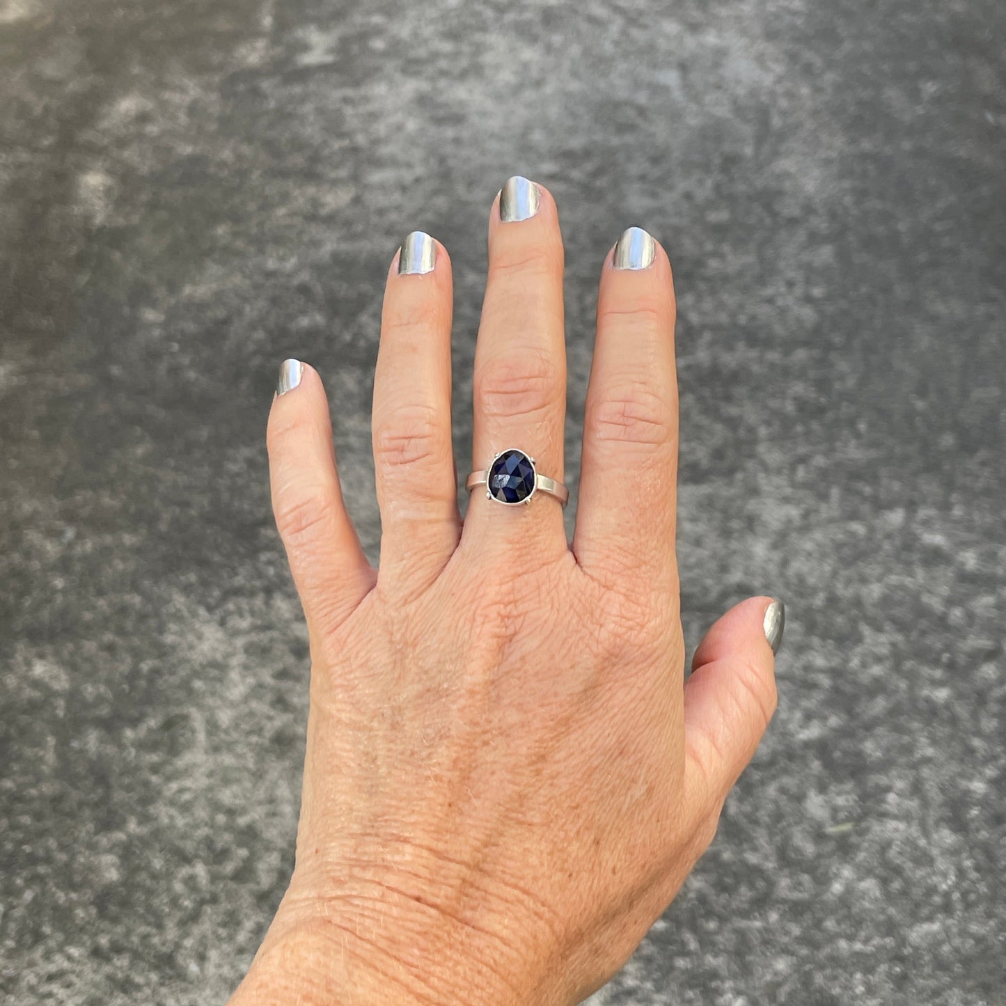 Iolite Rose Cut Ring ⋮ Size 8